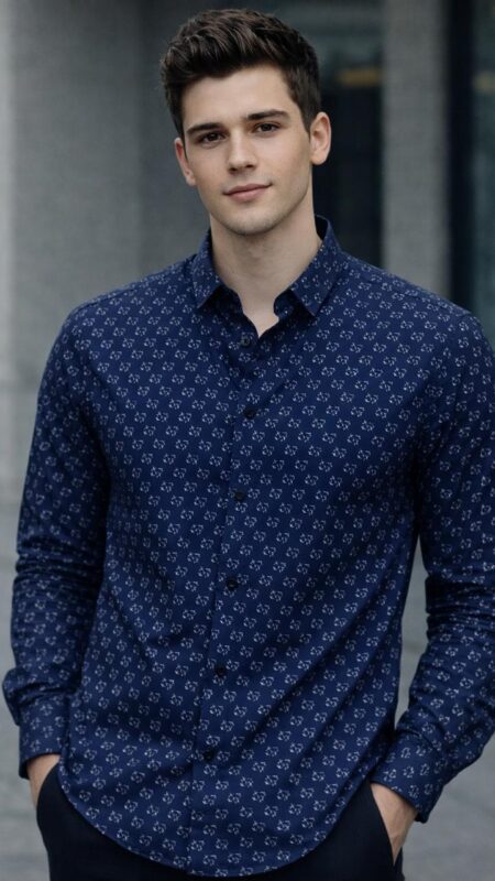 Korean Satin Cloth Printed Shirt