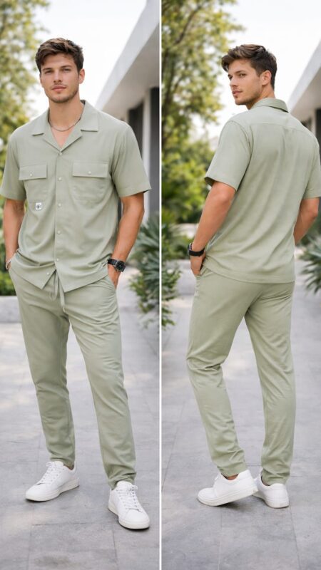 Men's Matching Shirt and pants Set.
