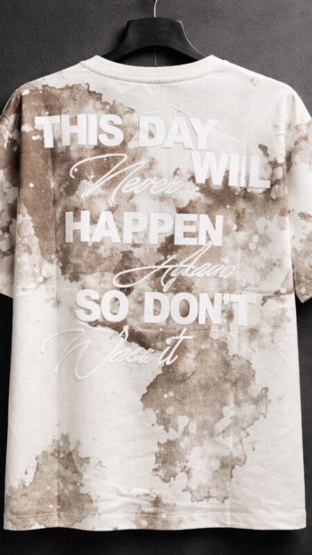 Premium Tie-Dye Beige Graphic T-Shirt